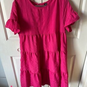 SHEIN Fuchsia Midi Dress